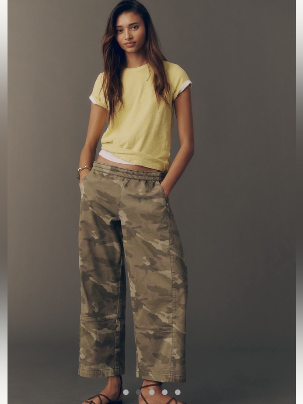 The Izzie Relaxed pull on Barrel by Pilcro. Camp, size Medium. Anthropologie